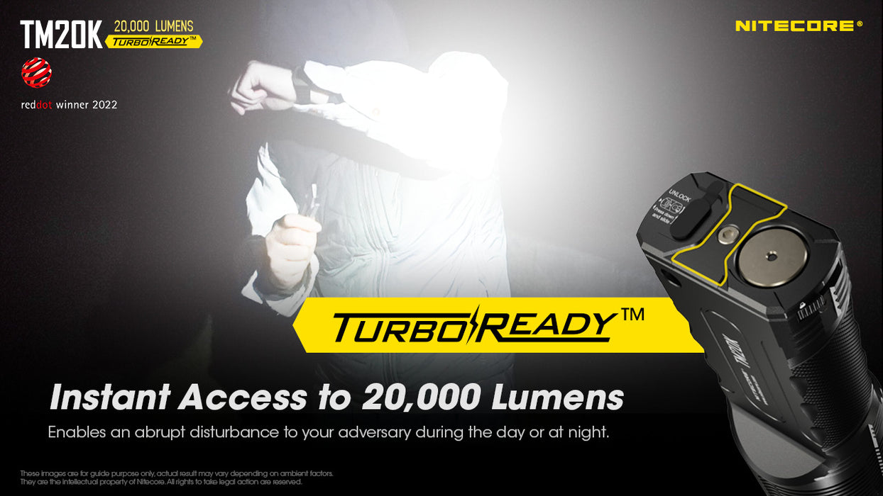 Nitecore TM20K Rechargeable High Performance Searchlight - 20,000 Lumens, 290 Metres