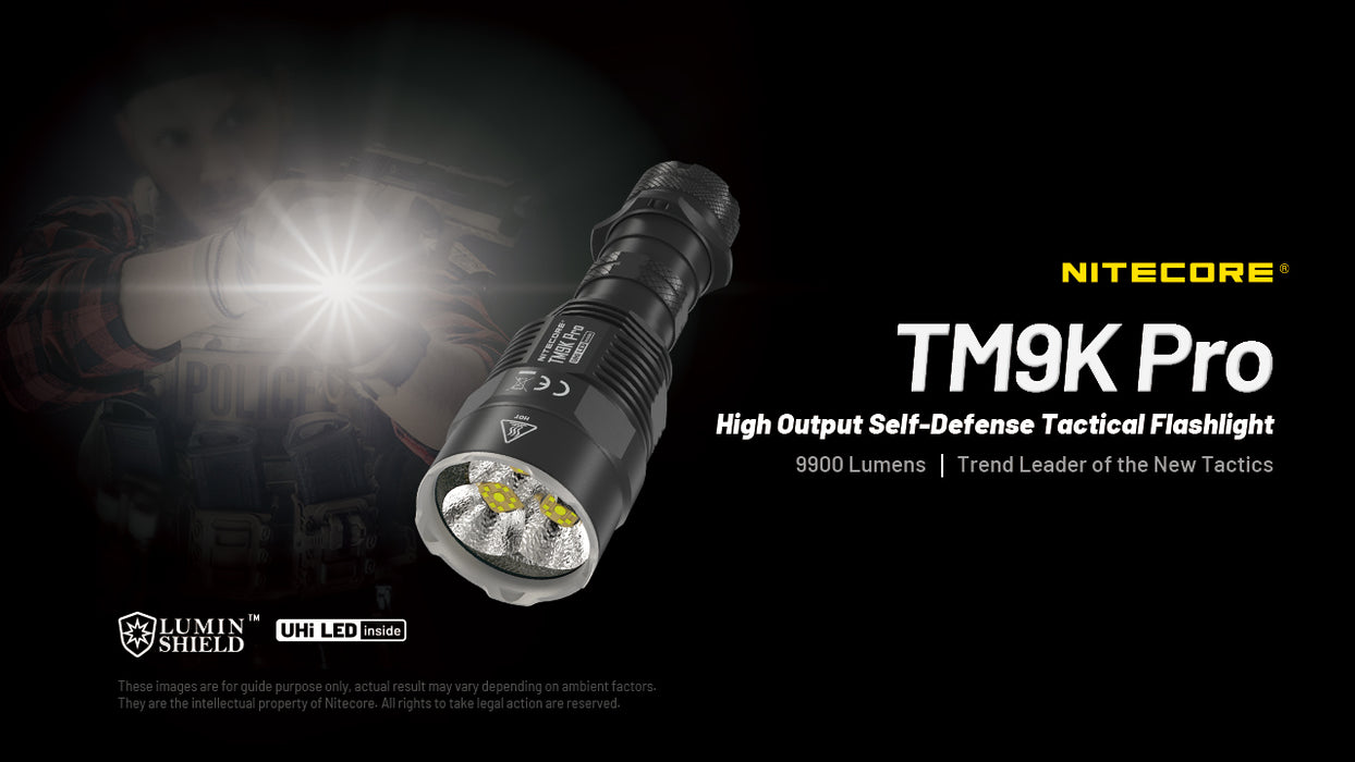 Nitecore TM9K Pro High Output Compact Tactical Searchlight - 9900 Lumens, 510 Metres