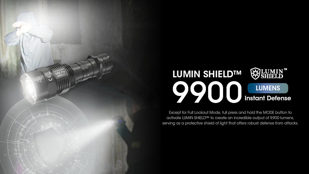 Nitecore TM9K Pro High Output Compact Tactical Searchlight - 9900 Lumens, 510 Metres