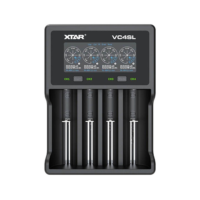 XTAR VC4SL Fast Charging 4-Bay Battery Charger and Analyser