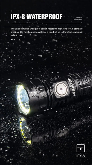 Lumintop W1 LED Rechargeable Spot/Flood Combo Flashlight with Red Light – 700 Lumens, 300 Metres