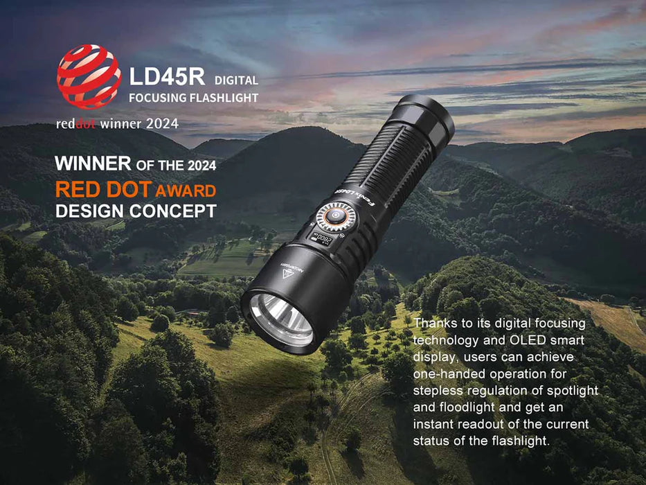 Fenix LD45R Rechargeable Focusable Flashlight - 2800 Lumens, 480 Metres