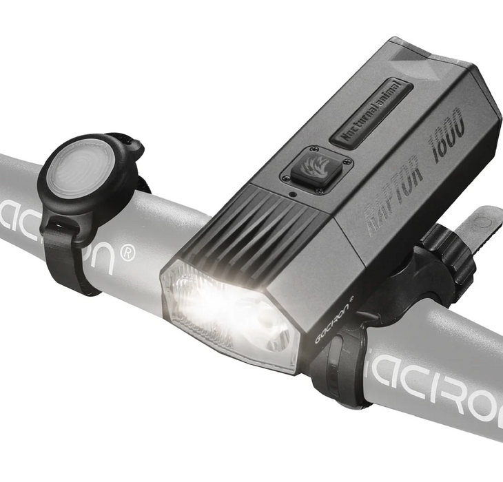 Gaciron Raptor-1800 Rechargeable Front Bike Light with Wireless Remote Switch - 1800 Lumens